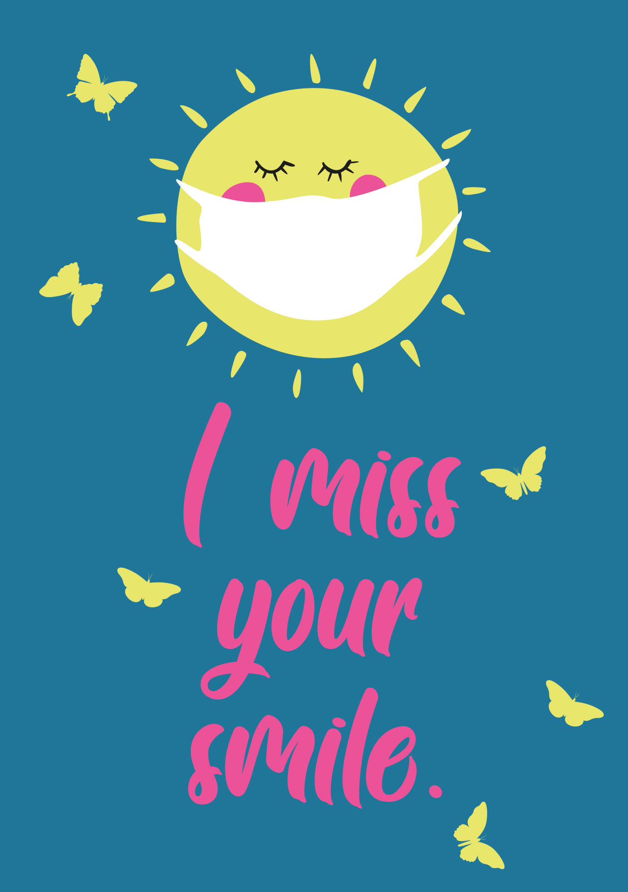 Postkarte - luminous - Miss your smile