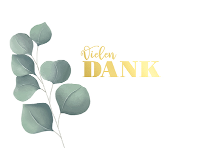 Postkarte - La Card - Dank, Eukalyptus Postkarte - La Card - Dank, Eukalyptus