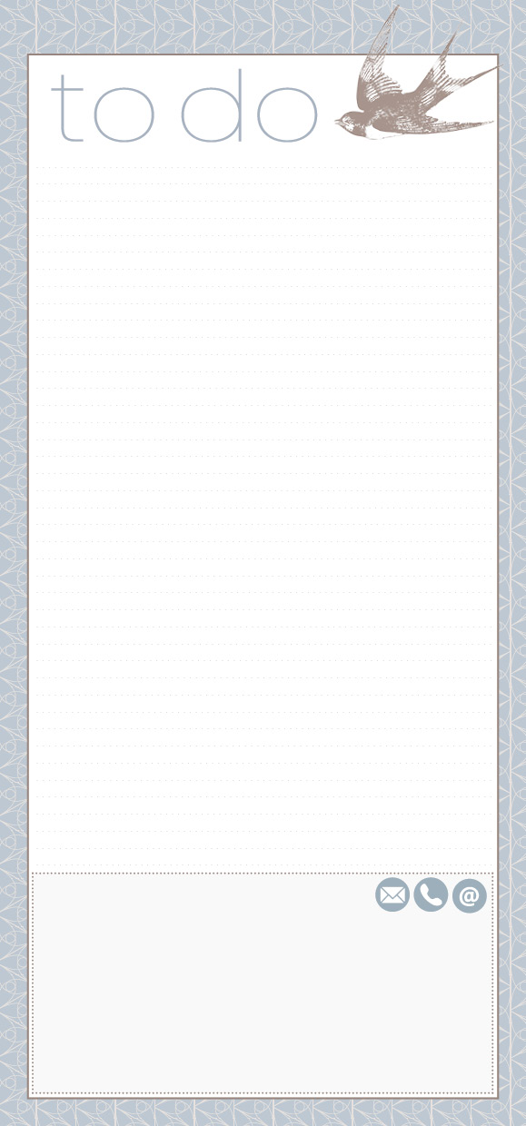 Block DIN lang - Toni Starck Pattern - Blue lightness Block DIN lang - Toni Starck Pattern - Blue lightness