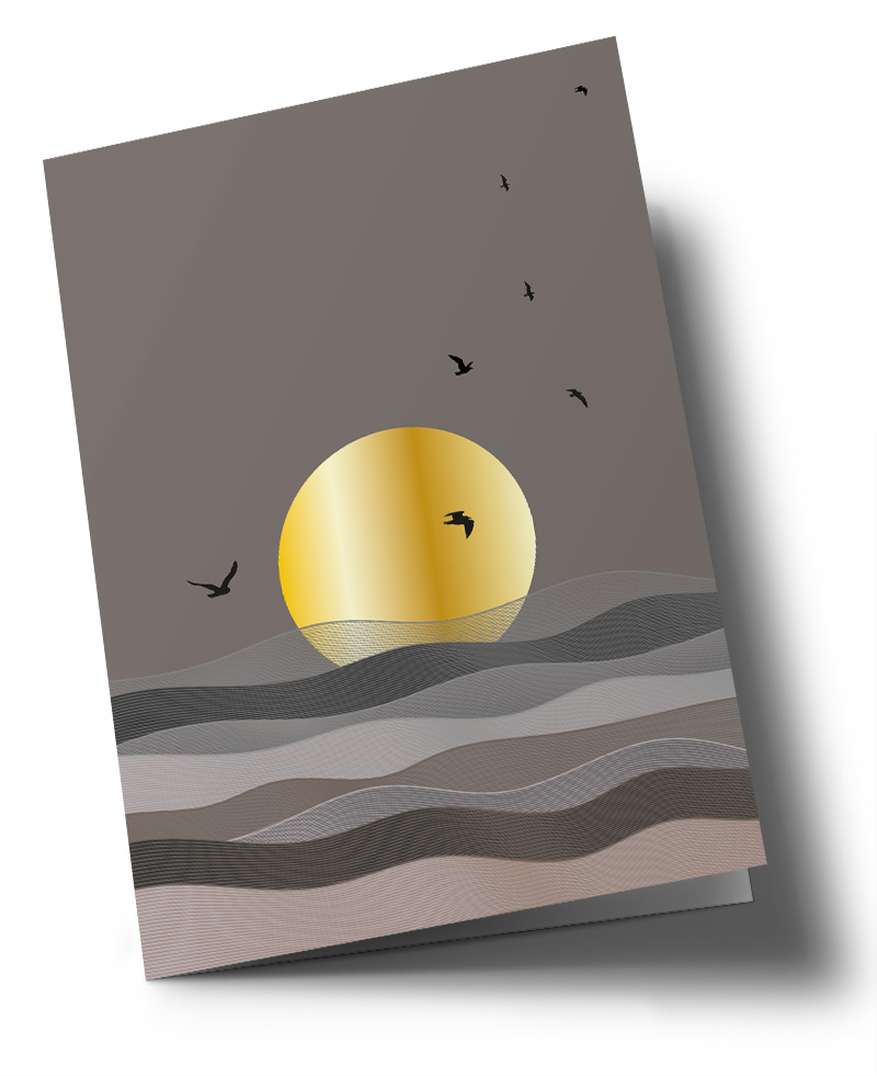 Klappkarte C6 - Toni Starck - Trauer Meer Klappkarte C6 - Toni Starck - Trauer Meer