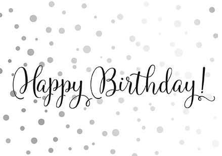 Klappkarte C6 - La Card - Konfetti, silber Klappkarte C6 - La Card - Konfetti, silber