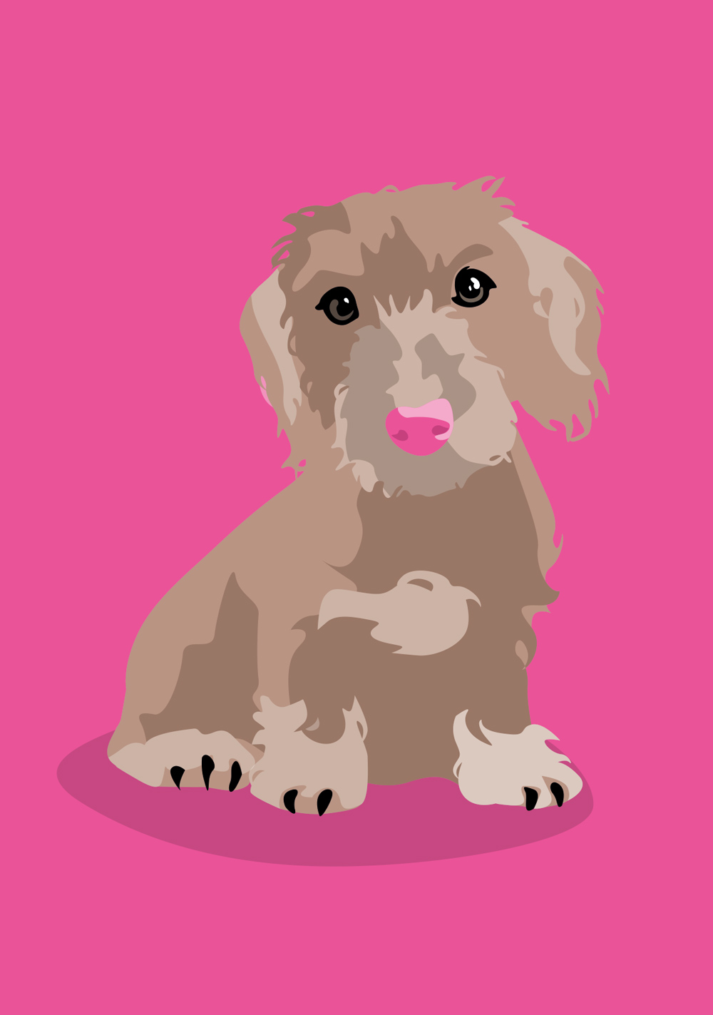 Postkarte - luminous - Rosa