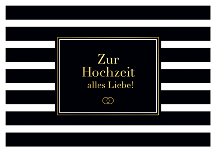 Klappkarte C6 - La Card - Hochzeit, schwarz Klappkarte C6 - La Card - Hochzeit, schwarz
