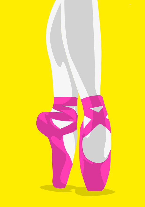 Postkarte - luminous - Balettschuhe