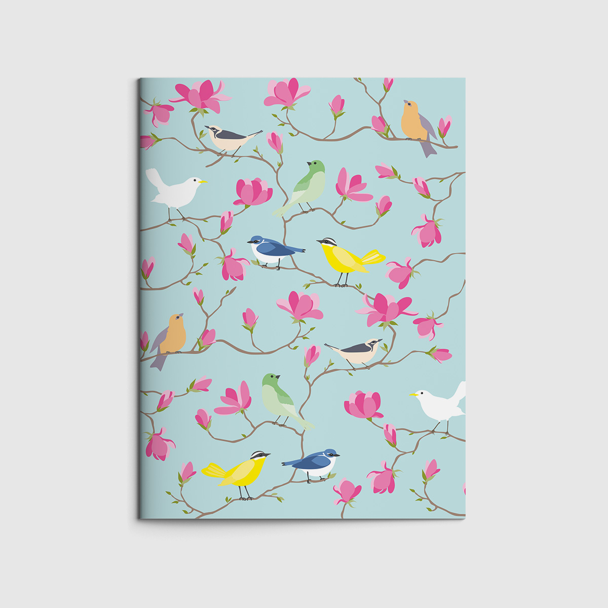 Notizheft A5 - Happiness - Magnolien Notizheft A5 - Happiness - Magnolien