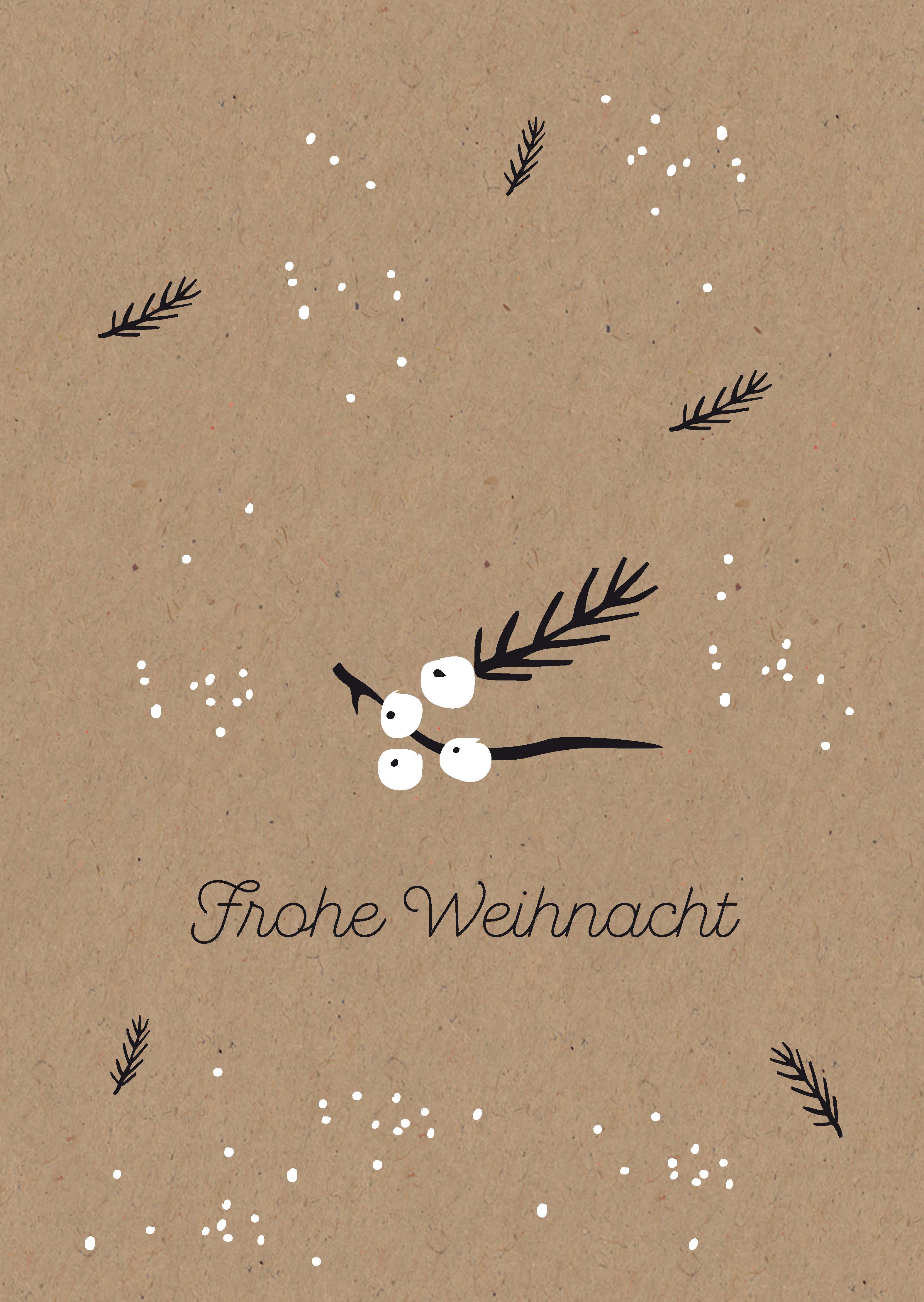 Postkarte - Designfräulein - White Berry