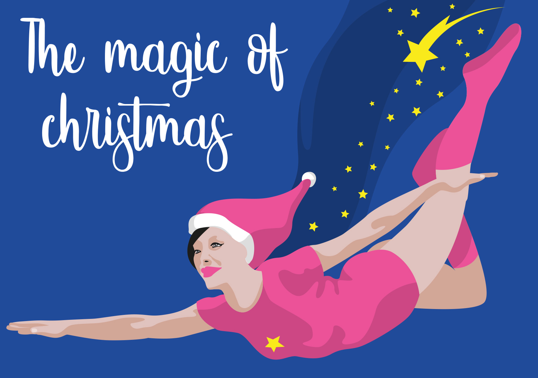 Postkarte - luminous - The magic of Christmas Supergirl
