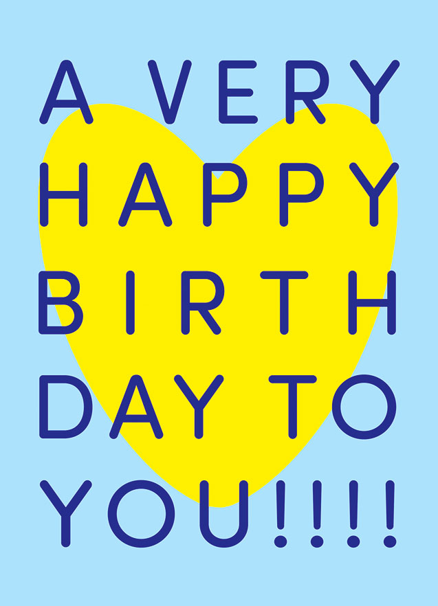 Postkarte - m-illu - Very happy Birthday