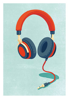 Postkarte - Daria Ivanova - headphones