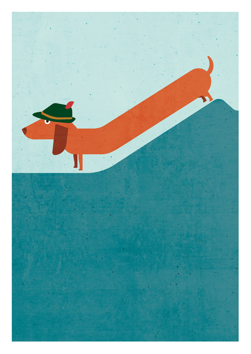 Postkarte - Daria Ivanova - Dackel Postkarte - Daria Ivanova - Dackel