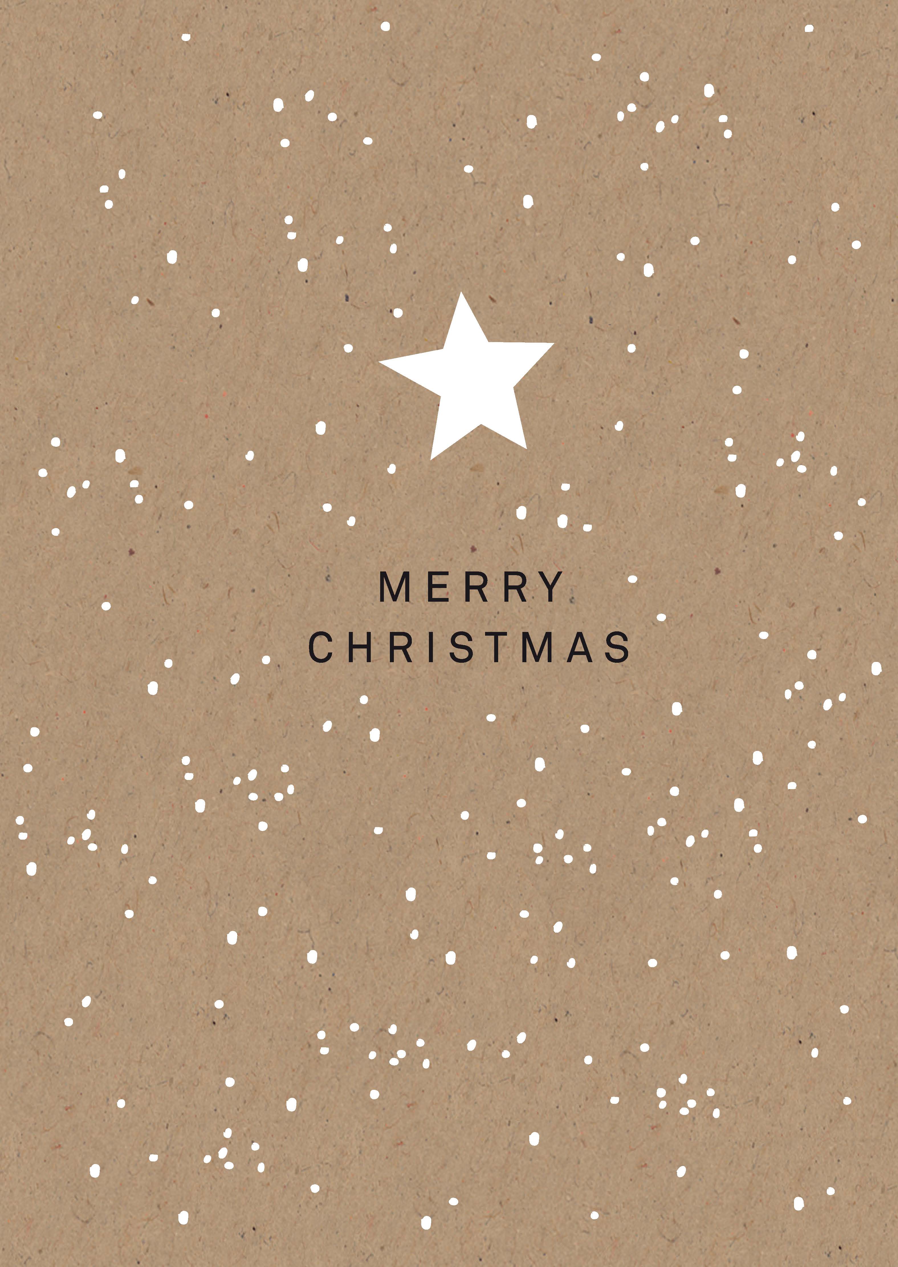 Postkarte - Designfräulein - Merry Christmas Star
