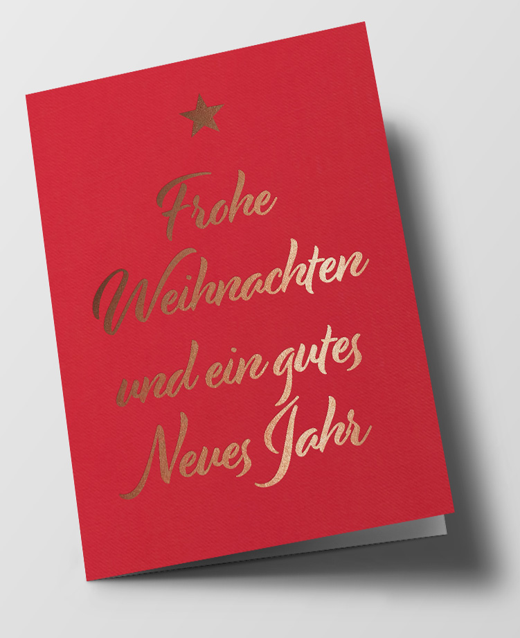 *DK C6 - pure - Kalligrafie Frohe Weihn. rot, HF *DK C6 - pure - Kalligrafie Frohe Weihn. rot, HF